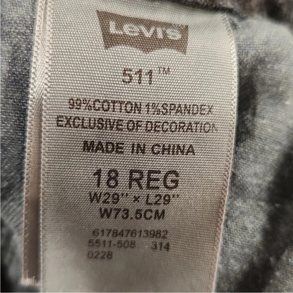 ☀️LEVI’S 511 Slim Charcoal Grey Jeans - Picture 5 of 7
